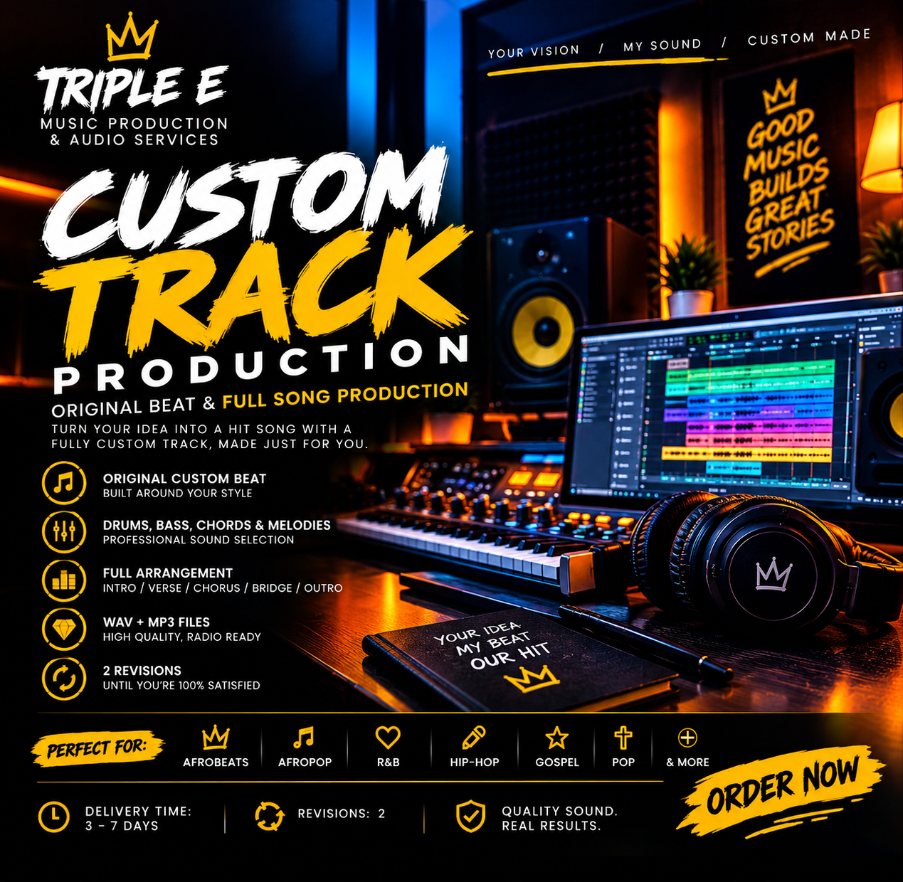 Cover for Custom Music Production – Original Beat Made for You