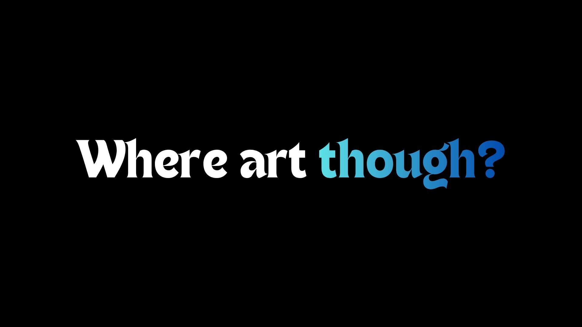 Cover art for Where art thou